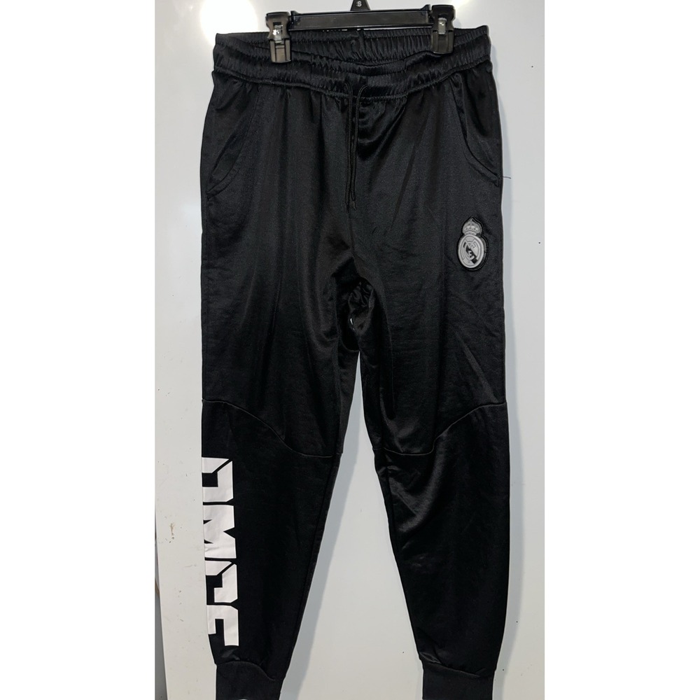 Real Madrid Gray Joggers Men's Medium Athletic Soccer Sweatpants Drawstring RMCF